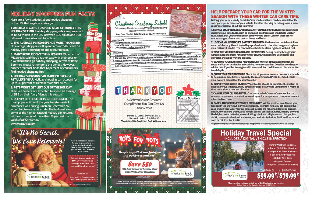 Monthly Newsletter Page 3 | Yeck's Tire & Auto